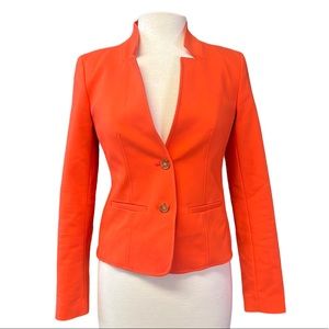 LOFT Bright Orange Notch Collar Blazer